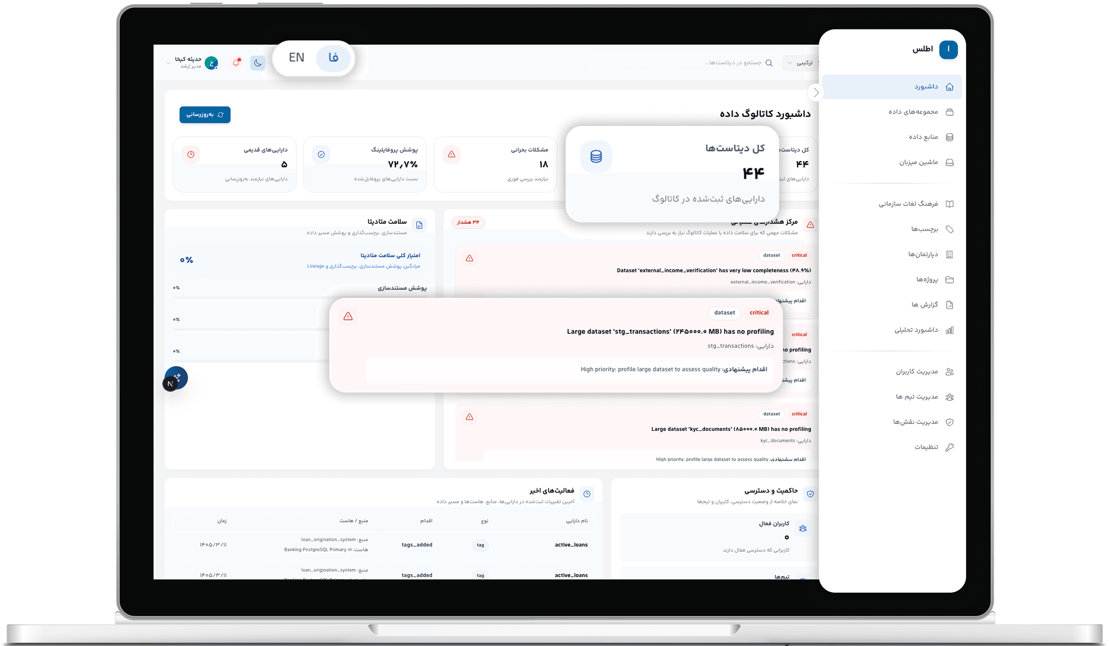 Atlas dashboard preview